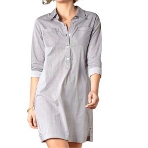 Spartina 449 Womens Long Sleeve Navy & White Striped Shirt Dress Size XL Preppy